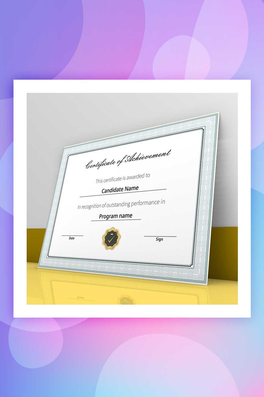 28 Attention Grabbing Certificate Templates - Colorlib Within No Certificate Templates Could Be Found