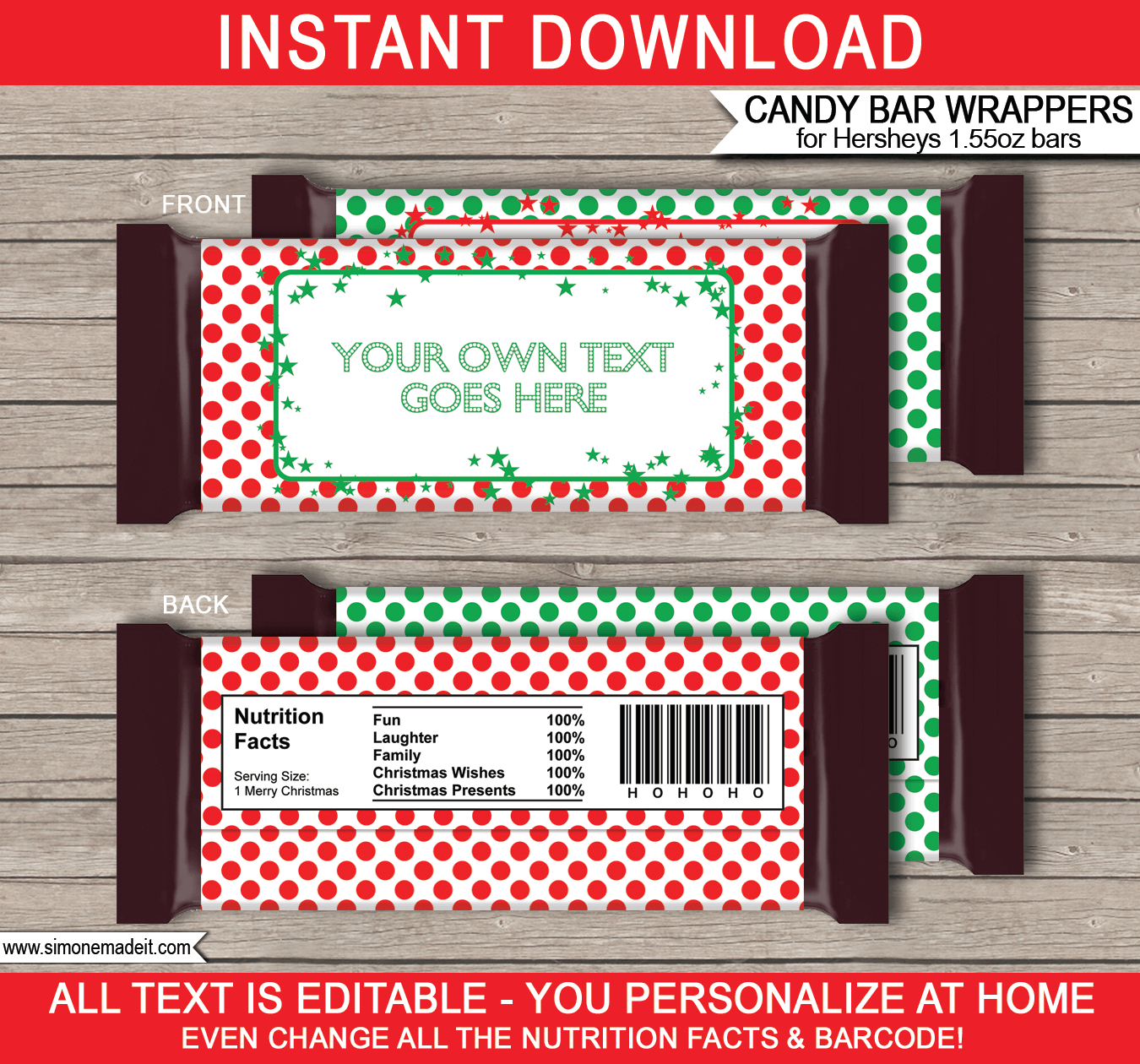 28+ [ Christmas Candy Bar Wrappers Free Template ] | Free Inside Candy Bar Wrapper Template For Word