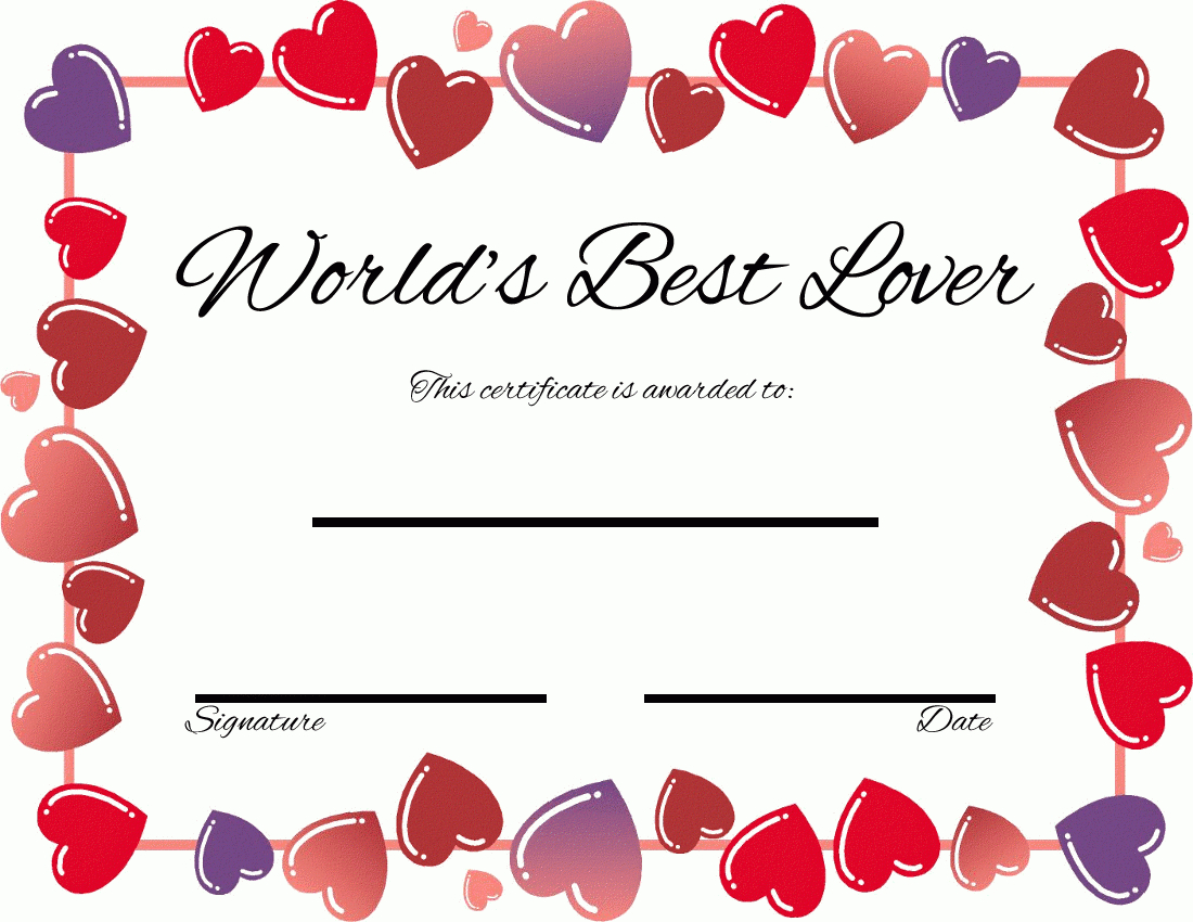 28 Cool Printable Gift Certificates | Kittybabylove Pertaining To Love Certificate Templates