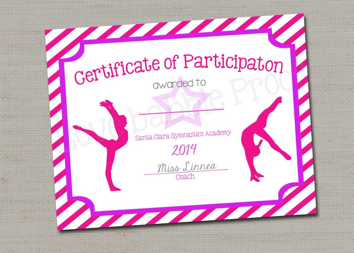 28+ [ Dance Certificate Templates ] | Free Ballet With Gymnastics Certificate Template