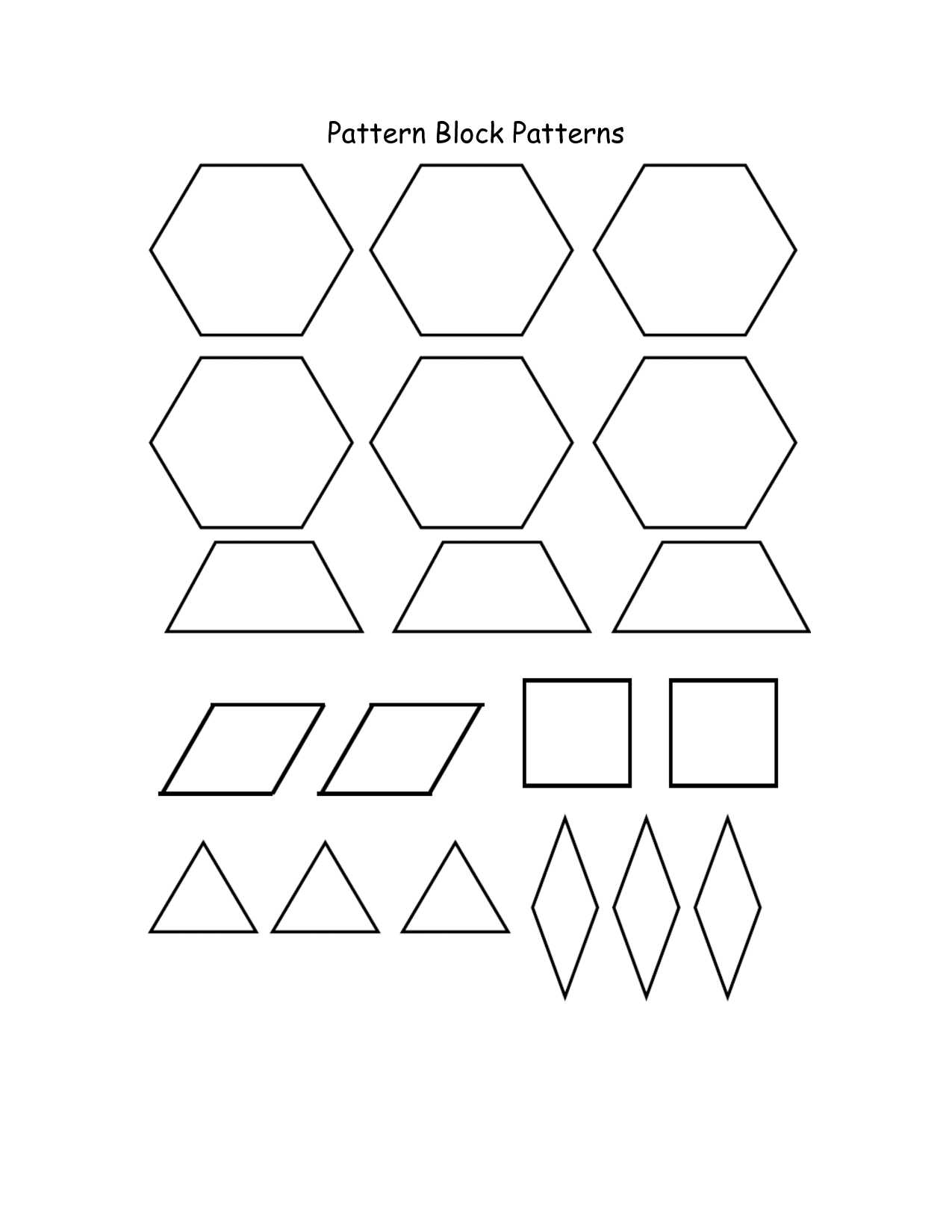 28 Images Of Blank Alphabet Pattern Block Template | Migapps Pertaining To Blank Pattern Block Templates