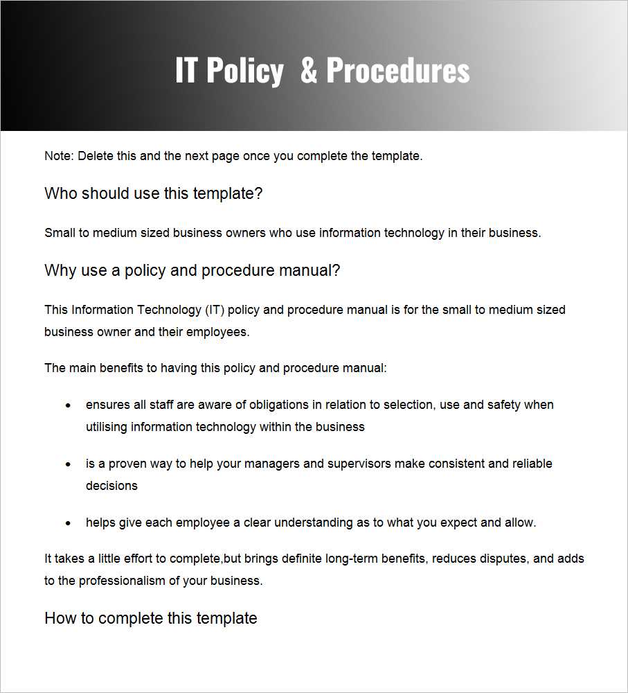 28+ Policy And Procedure Templates Free Word, Pdf Download Pertaining To Procedure Manual Template Word Free