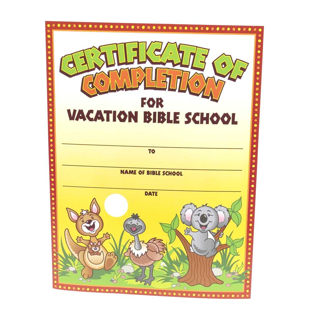 28+ [ Vbs Certificate Template ] | Vacation Bible School Inside Hayes Certificate Templates