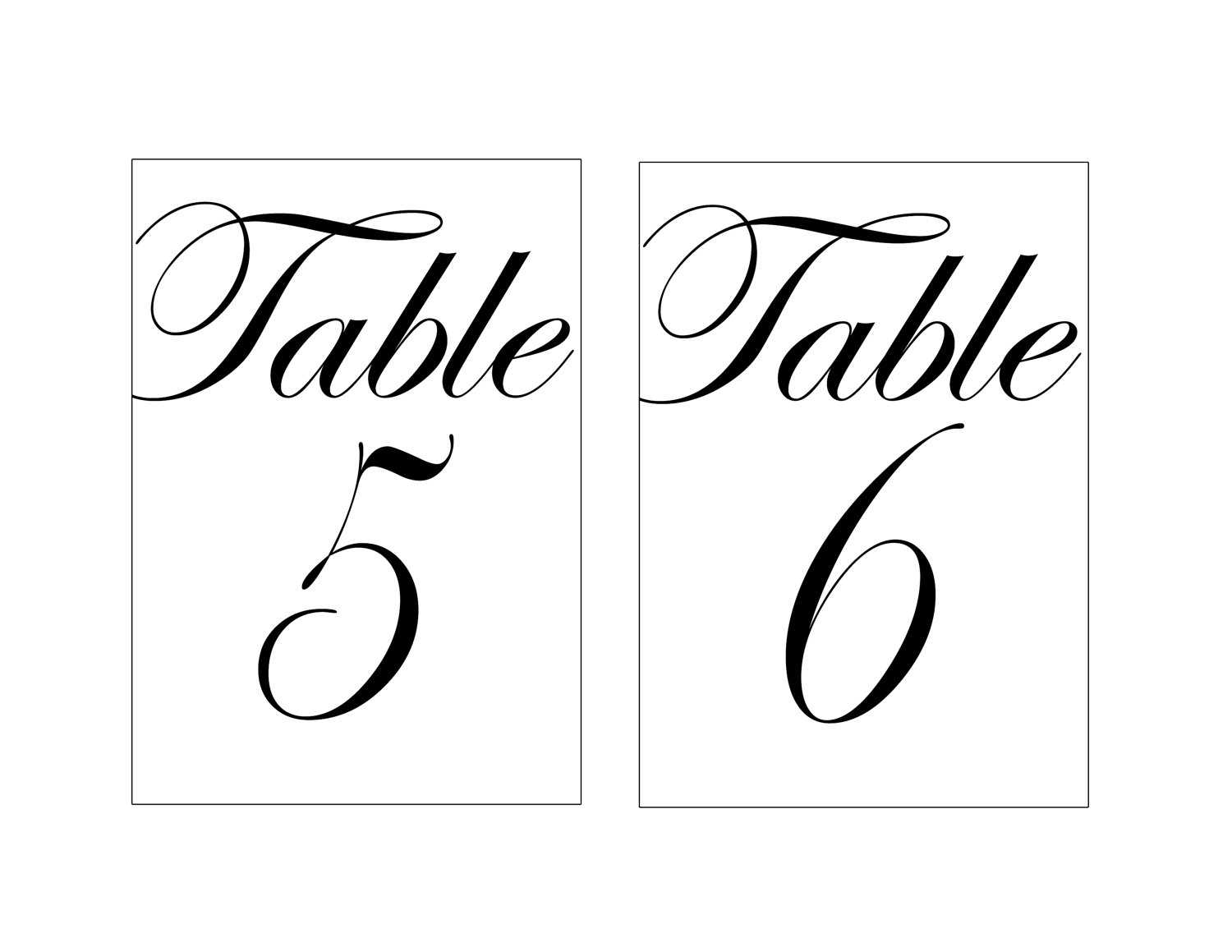 28+ [ Wedding Table Number Templates Free ] | Best Photos Of Regarding Table Number Cards Template