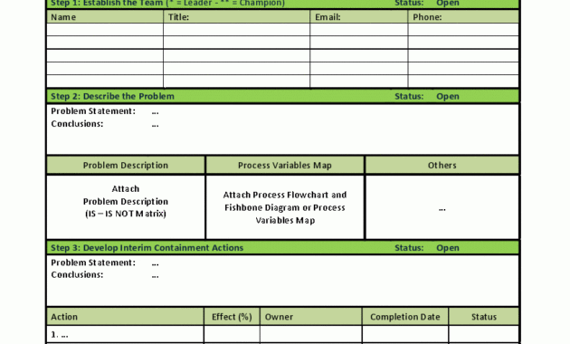 283548 8D Report Template | Wiring Library regarding 8D Report Template Xls