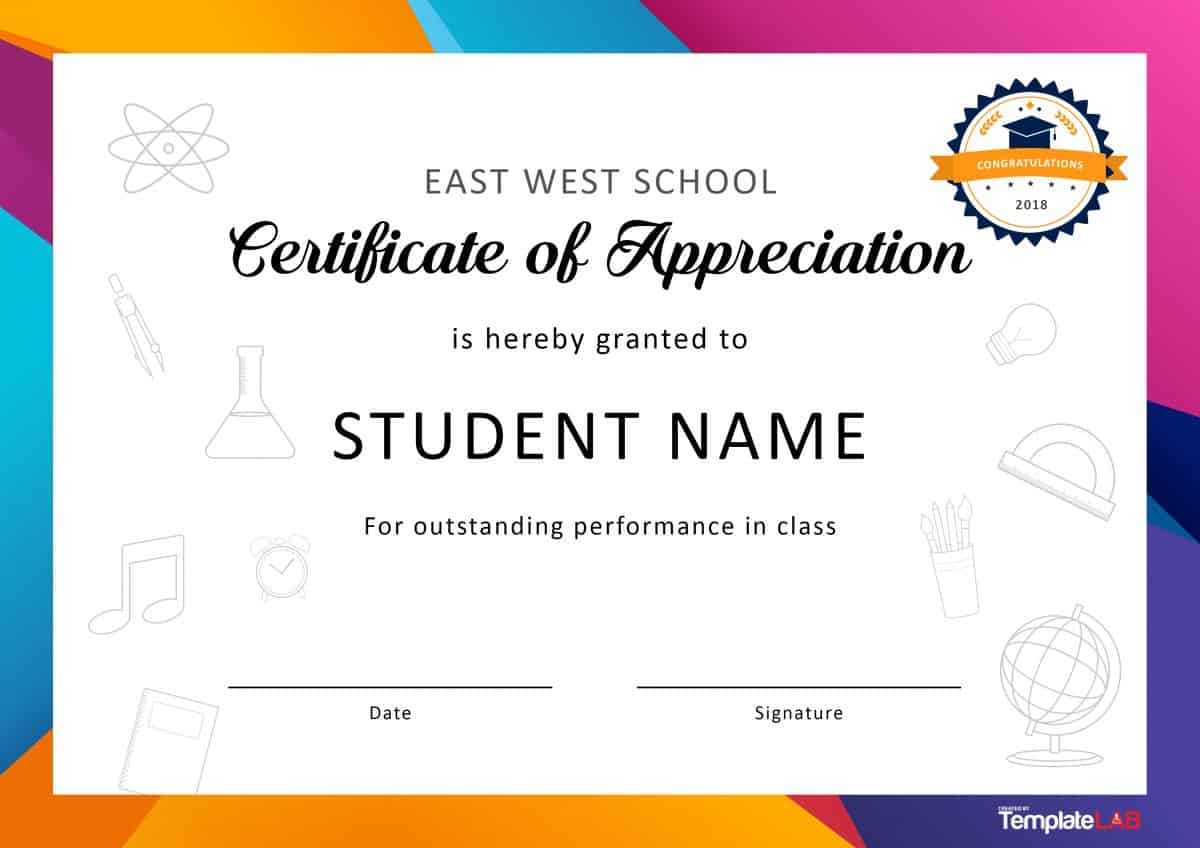 30 Free Certificate Of Appreciation Templates And Letters For Free Printable Student Of The Month Certificate Templates