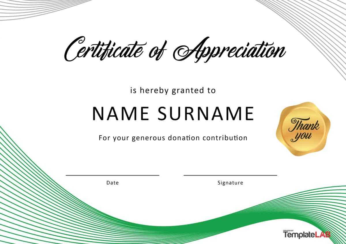 30 Free Certificate Of Appreciation Templates And Letters Inside Certificate Of Appearance Template