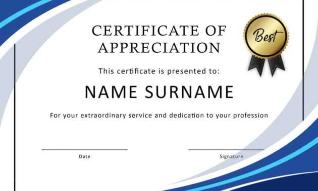 30 Free Certificate Of Appreciation Templates And Letters intended for Printable Certificate Of Recognition Templates Free