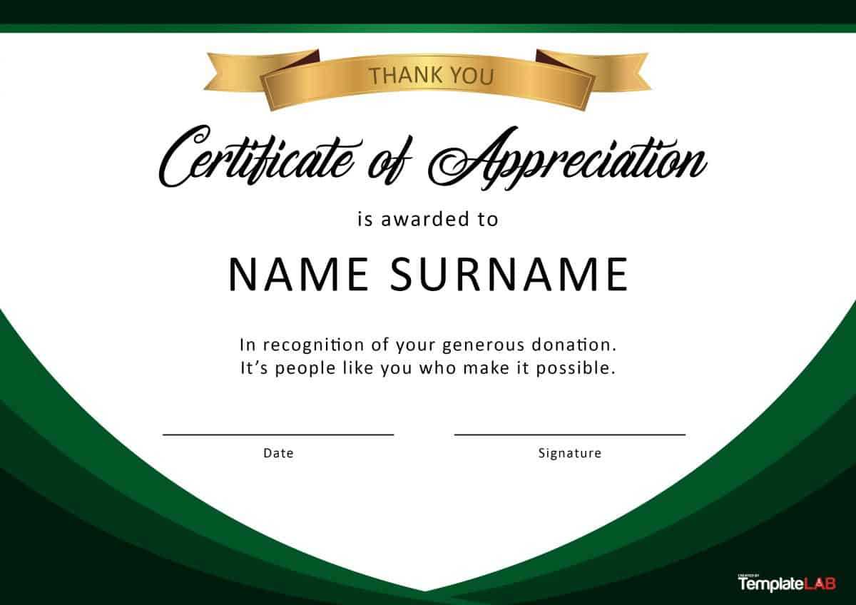 30 Free Certificate Of Appreciation Templates And Letters Pertaining To Gratitude Certificate Template