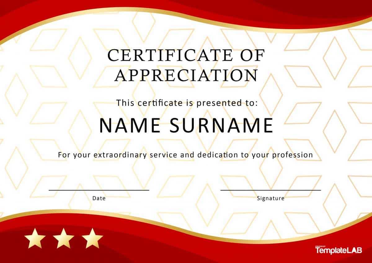 30 Free Certificate Of Appreciation Templates And Letters Throughout Certificate Of Excellence Template Word