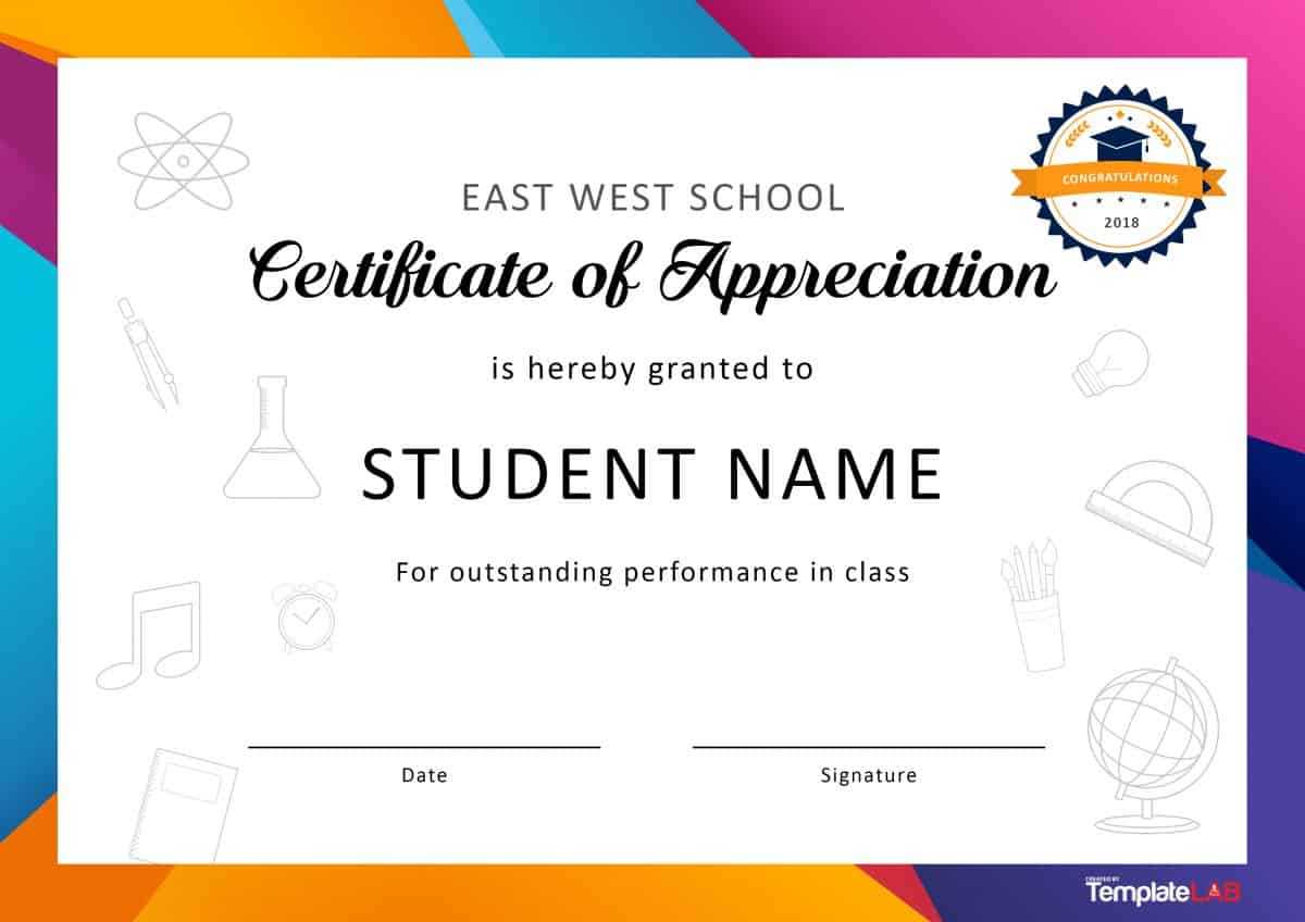 30 Free Certificate Of Appreciation Templates And Letters Throughout Pageant Certificate Template