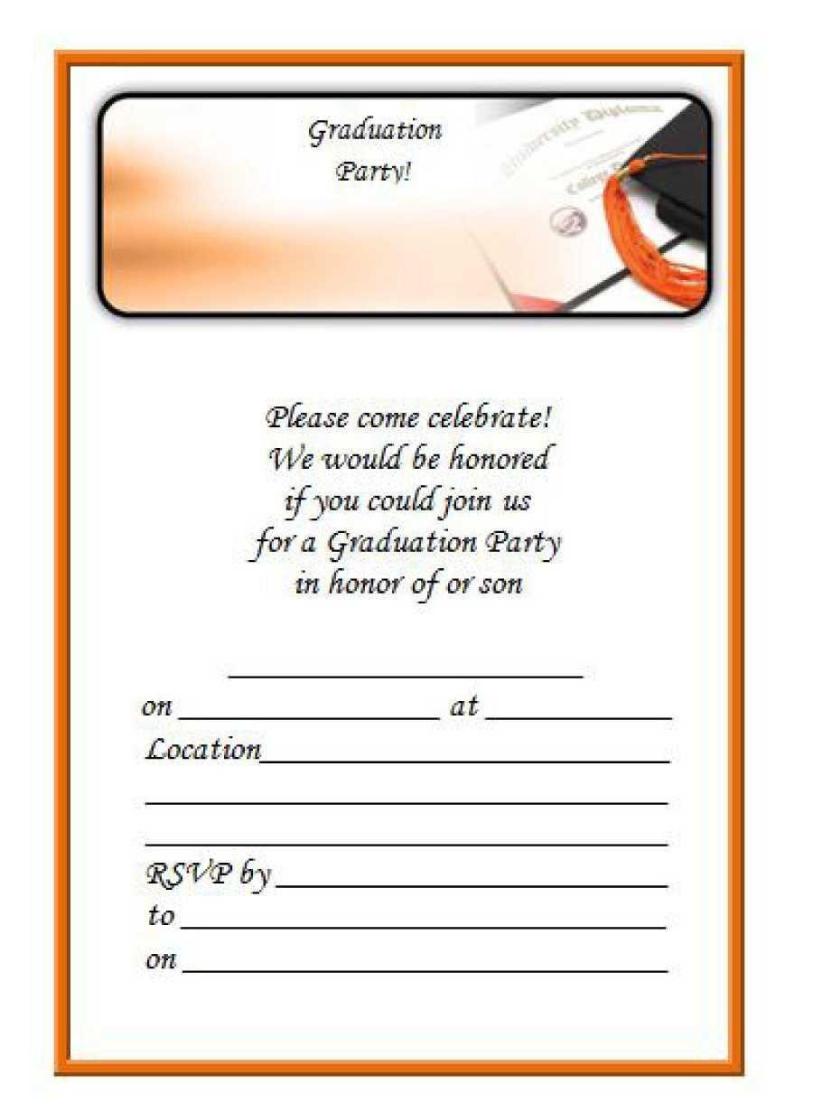 30 Free Graduation Invitations Template | Andaluzseattle Throughout Graduation Party Invitation Templates Free Word