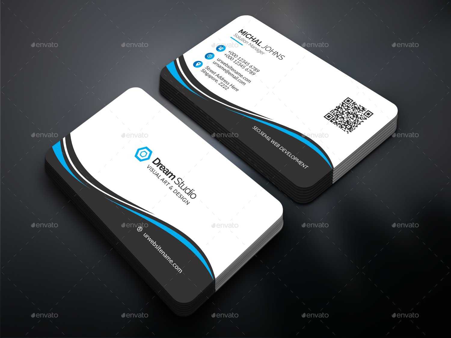30 Free Psd Business Cards Templates For Powerful Business Within Visiting Card Templates Psd Free Download