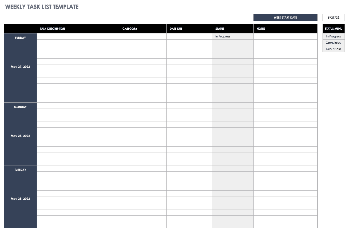 30+ Free Task And Checklist Templates | Smartsheet Regarding Daily Task List Template Word