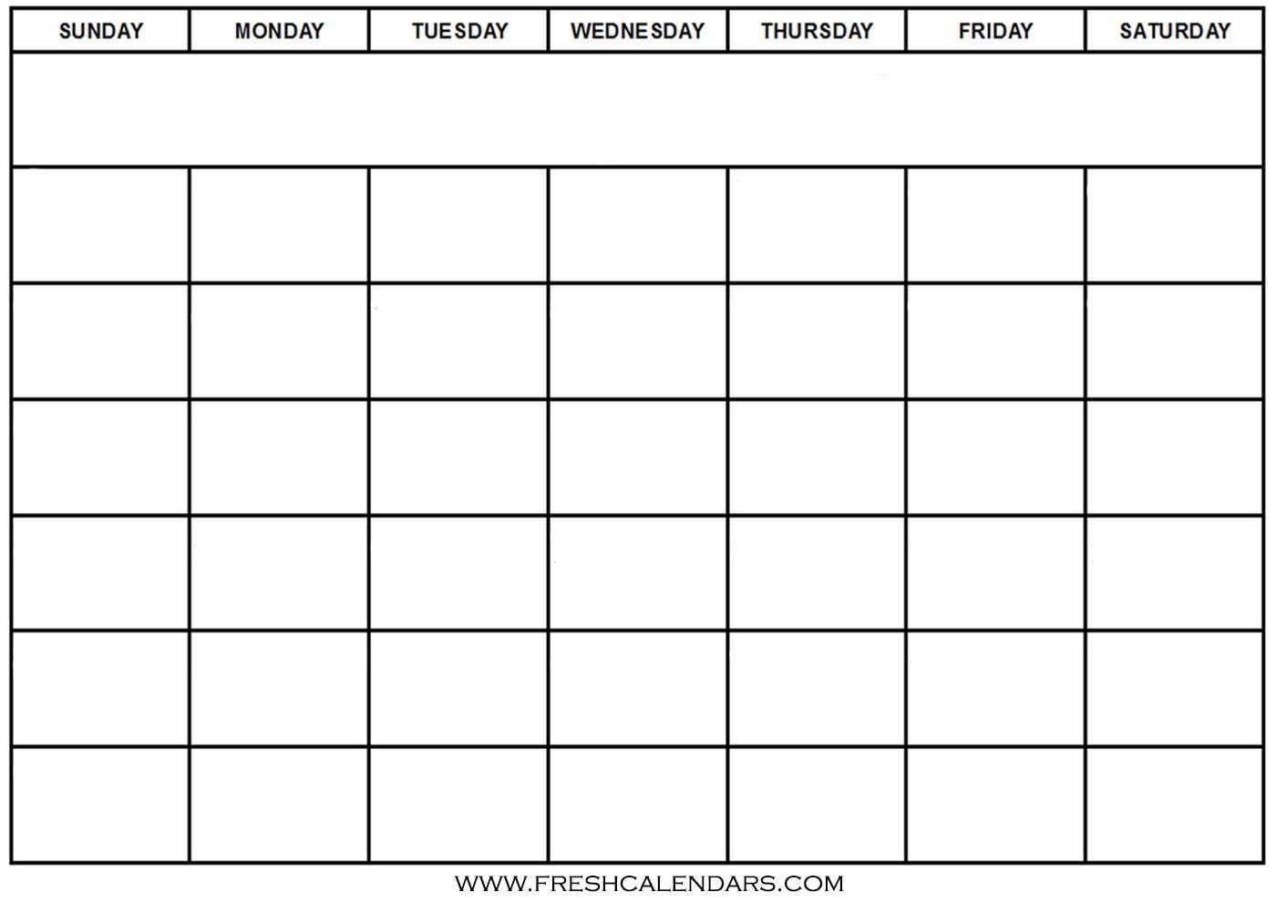 30 Print Free Calendar Template | Andaluzseattle Template With Full Page Blank Calendar Template