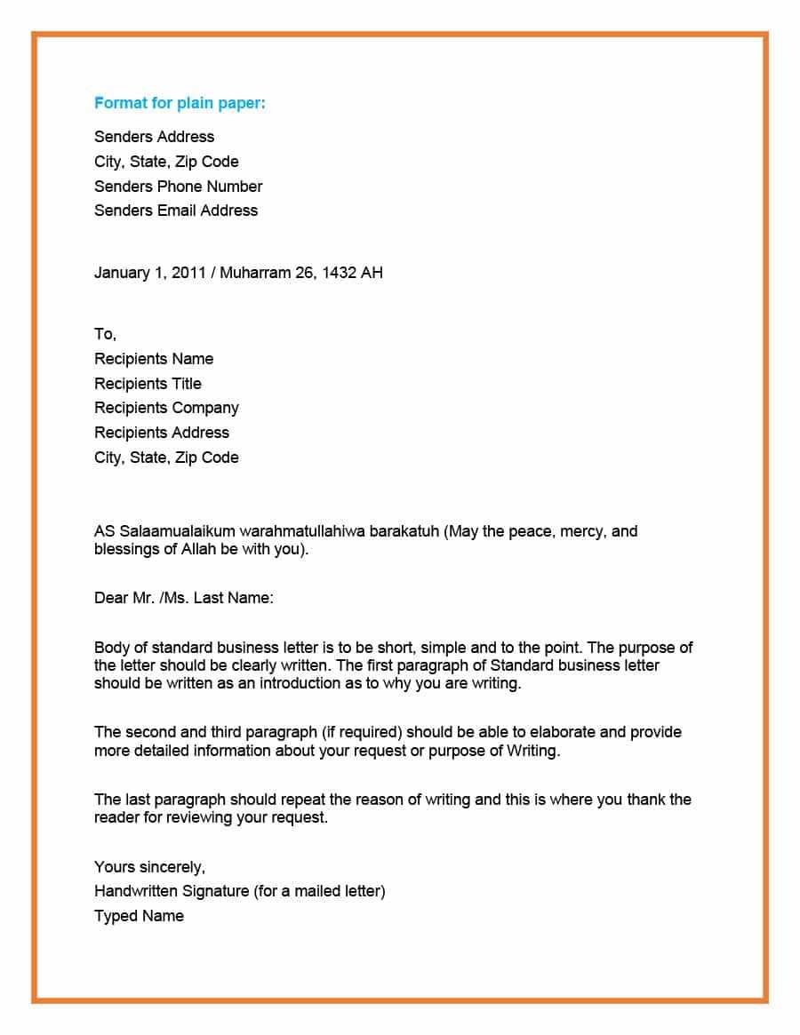 30+ Professional Email Examples & Format Templates ᐅ In Microsoft Word Business Letter Template