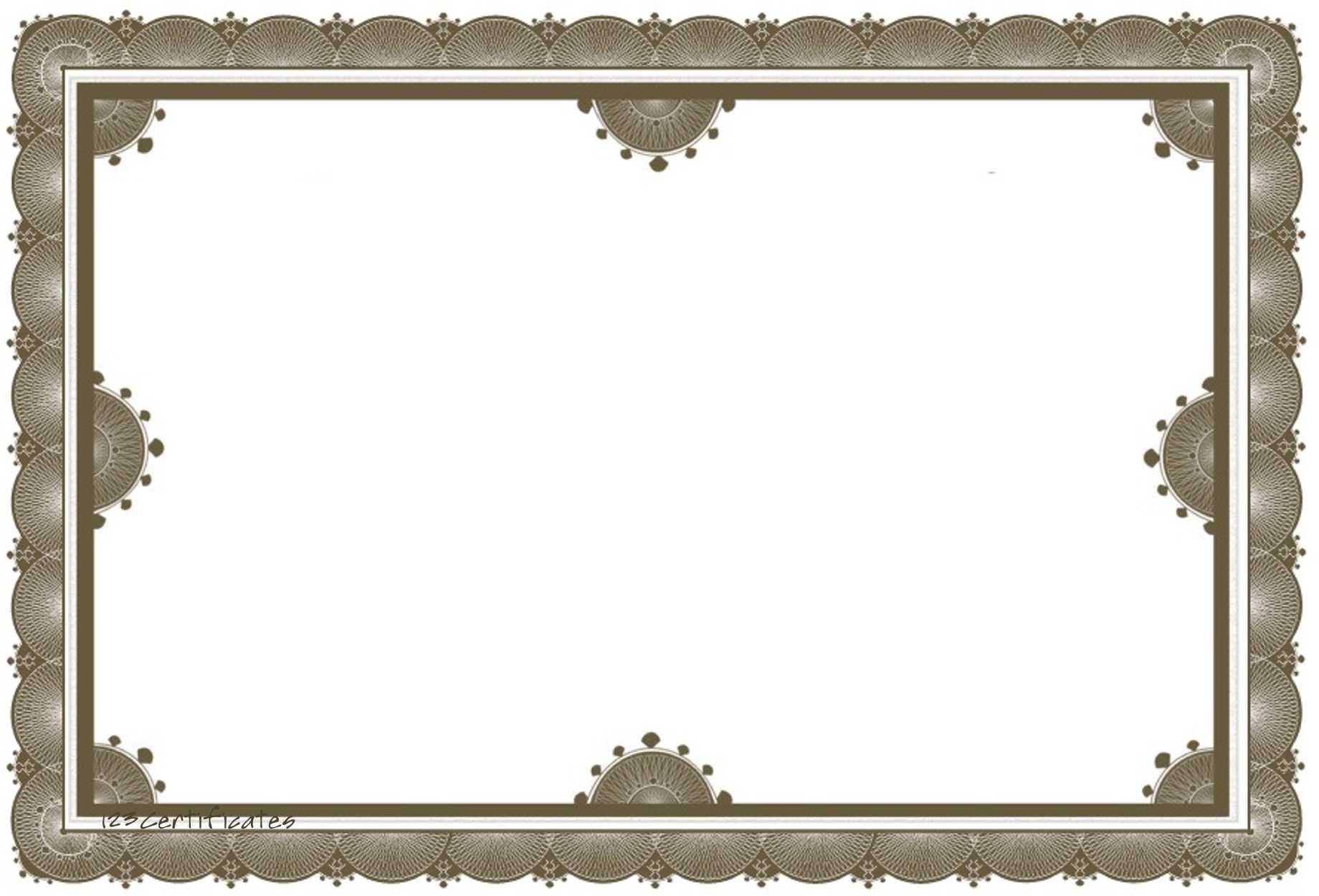 33 Notable Images Of Certificate Borders Within Award Certificate Border Template