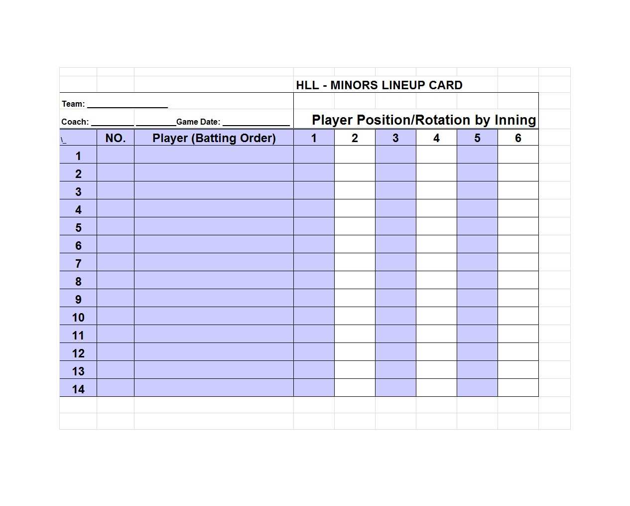 33 Printable Baseball Lineup Templates [Free Download] ᐅ With Baseball Lineup Card Template