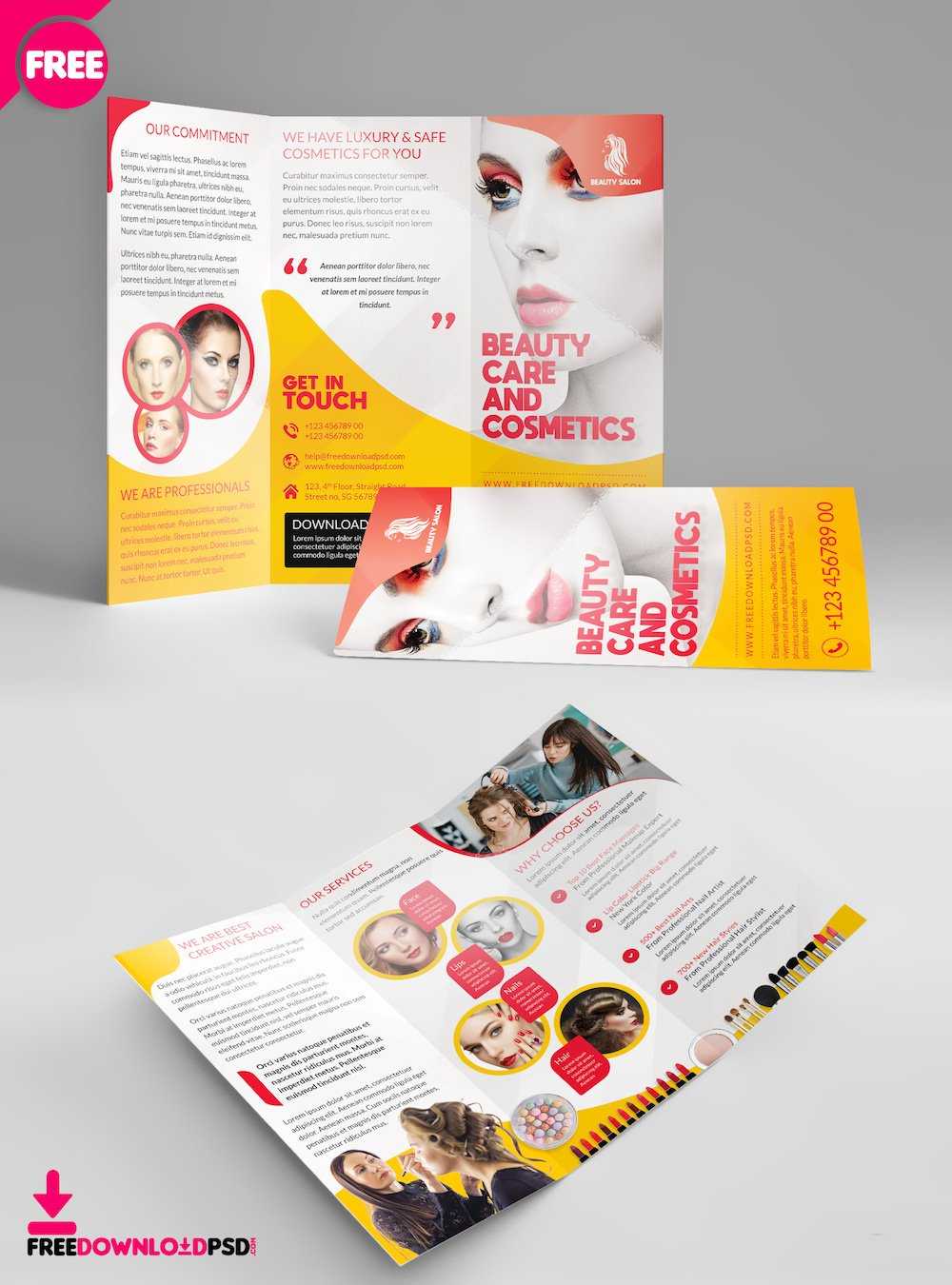 34 Best Free Brochure Mockups & Psd Templates 2019 – Colorlib Intended For Double Sided Tri Fold Brochure Template