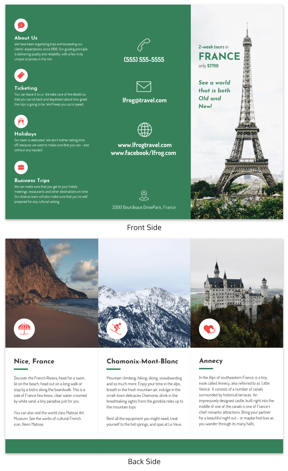 35+ Marketing Brochure Examples, Tips And Templates – Venngage Throughout Travel Brochure Template For Students