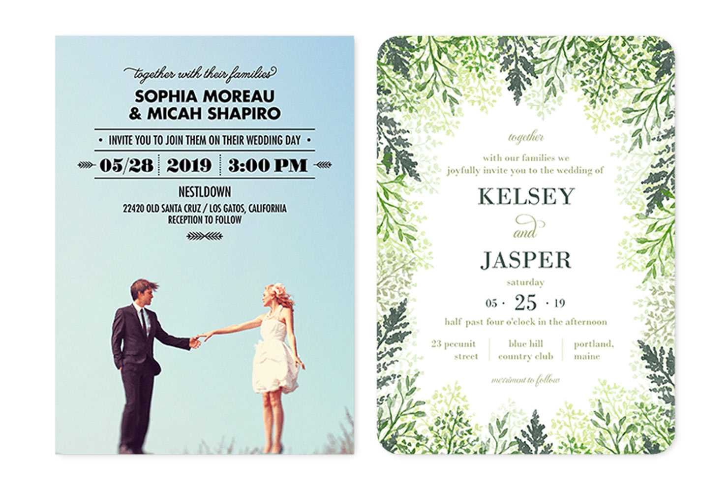 35+ Wedding Invitation Wording Examples 2020 | Shutterfly Throughout Sample Wedding Invitation Cards Templates