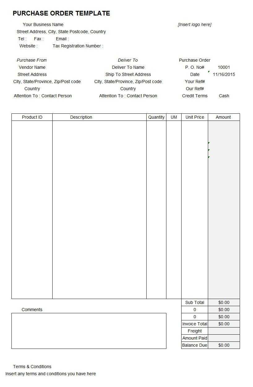 37 Free Purchase Order Templates In Word & Excel Inside Proof Of Delivery Template Word