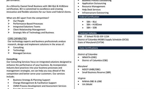 39 Effective Capability Statement Templates (+ Examples) ᐅ pertaining to Capability Statement Template Word