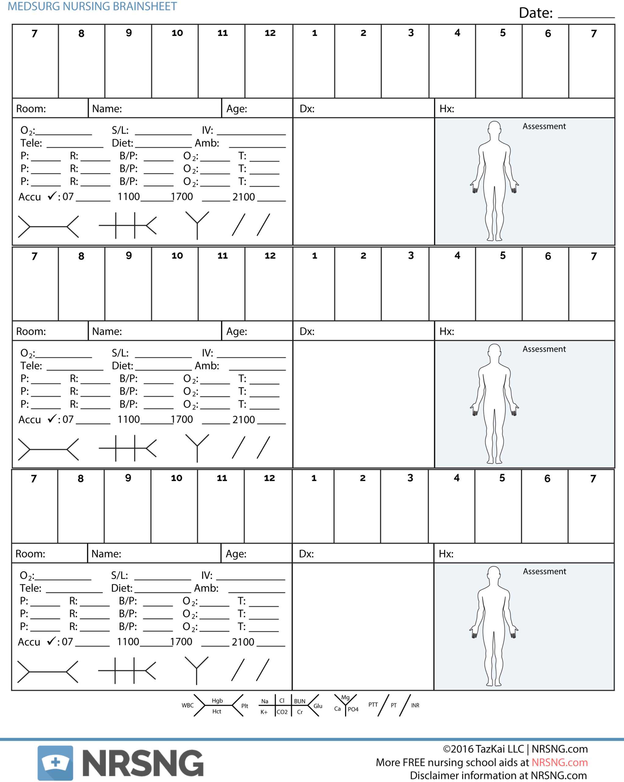 4 Patient Nursing Report Sheet (25 Sheet Pack) | Nrsng With Nursing Report Sheet Templates