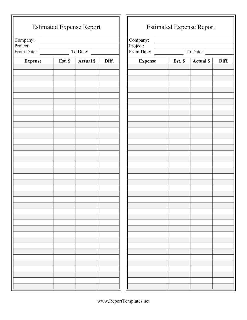 40+ Expense Report Templates To Help You Save Money ᐅ Within Expense Report Spreadsheet Template