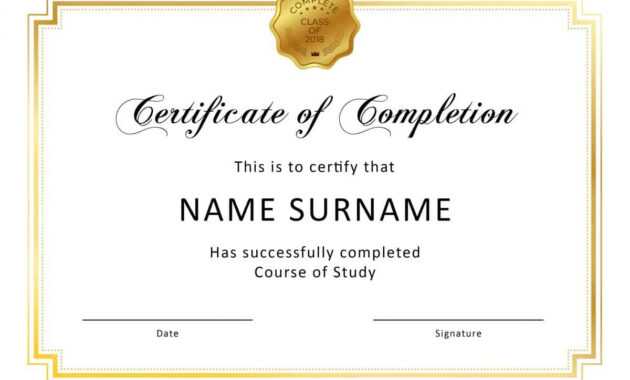 40 Fantastic Certificate Of Completion Templates [Word for Certificate Of Completion Word Template