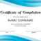 40 Fantastic Certificate Of Completion Templates [Word for Class Completion Certificate Template