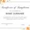 40 Fantastic Certificate Of Completion Templates [Word In University Graduation Certificate Template