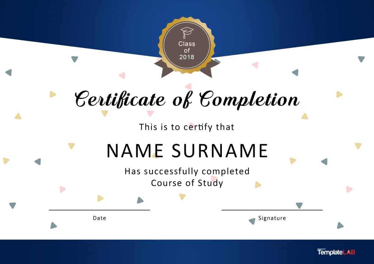 40 Fantastic Certificate Of Completion Templates [Word Inside Training Certificate Template Word Format