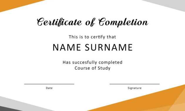 40 Fantastic Certificate Of Completion Templates [Word regarding Certificate Of Completion Free Template Word