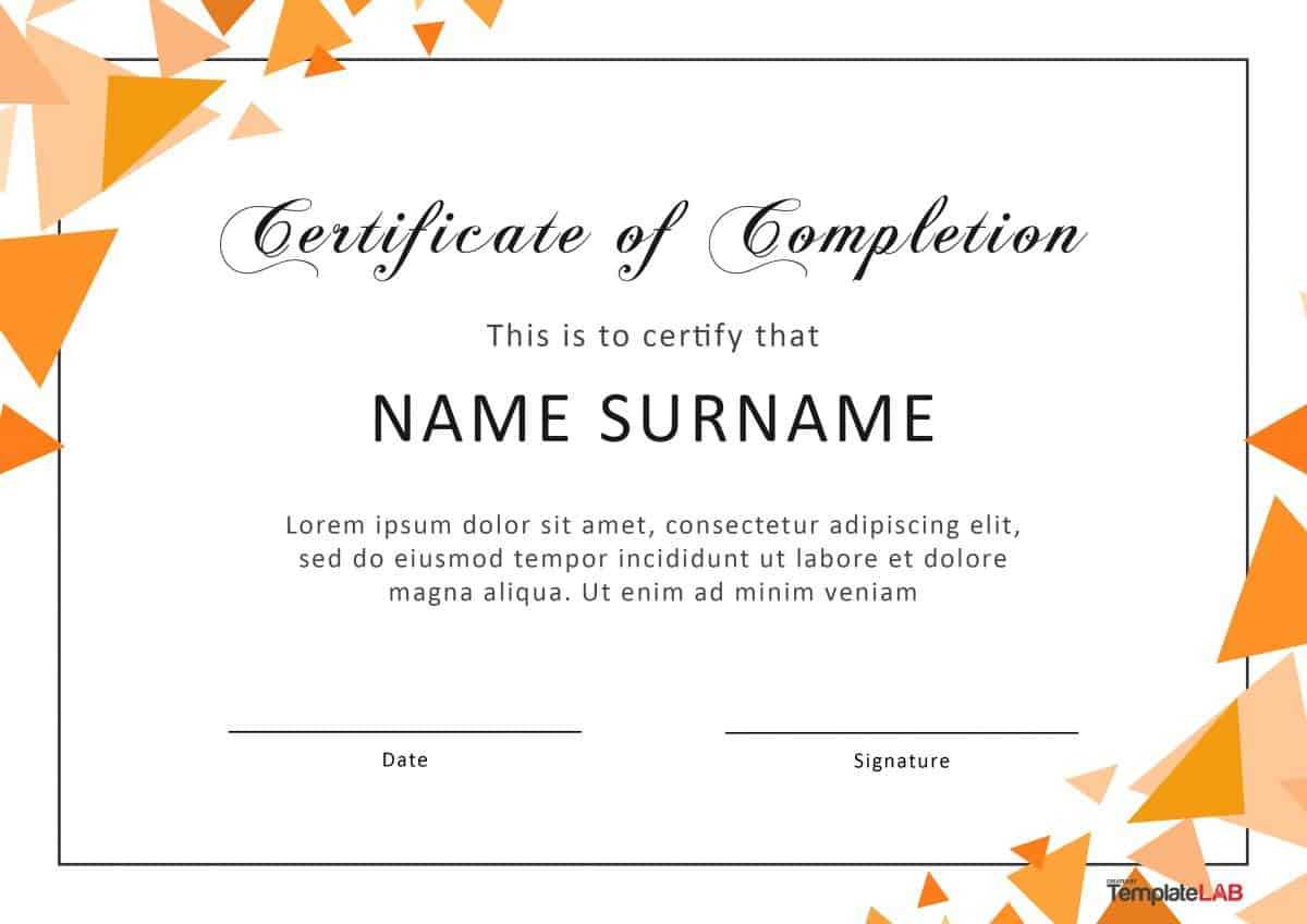 40 Fantastic Certificate Of Completion Templates [Word Throughout 5Th Grade Graduation Certificate Template