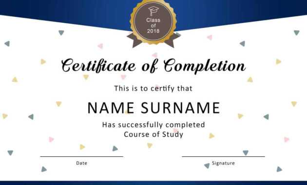 40 Fantastic Certificate Of Completion Templates [Word throughout Blank Certificate Of Achievement Template
