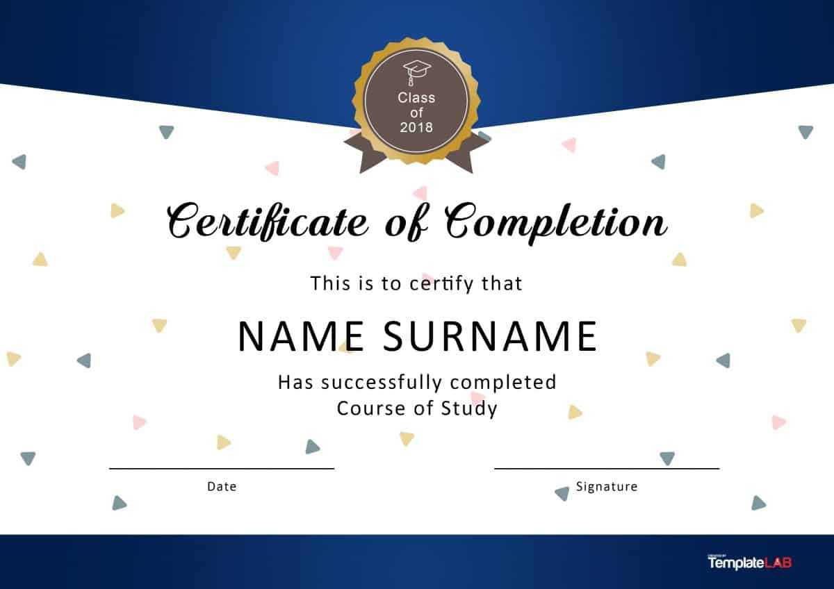 40 Fantastic Certificate Of Completion Templates [Word Throughout Certificate Of Completion Word Template