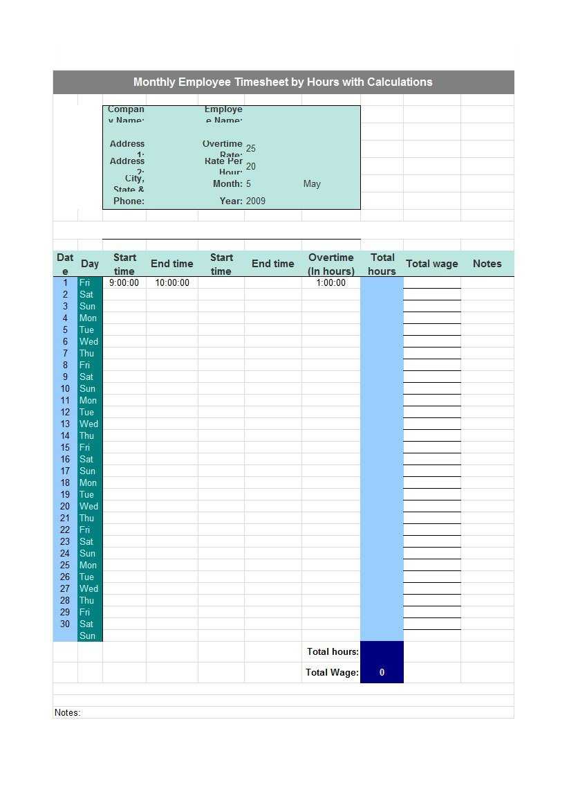 40 Free Timesheet Templates [In Excel] ᐅ Template Lab Regarding Sample Job Cards Templates