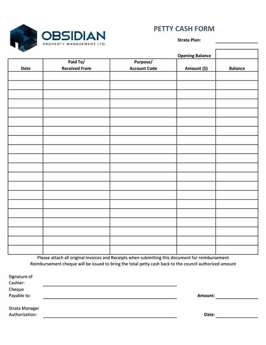 40 Petty Cash Log Templates & Forms [Excel, Pdf, Word] ᐅ With Petty Cash Expense Report Template