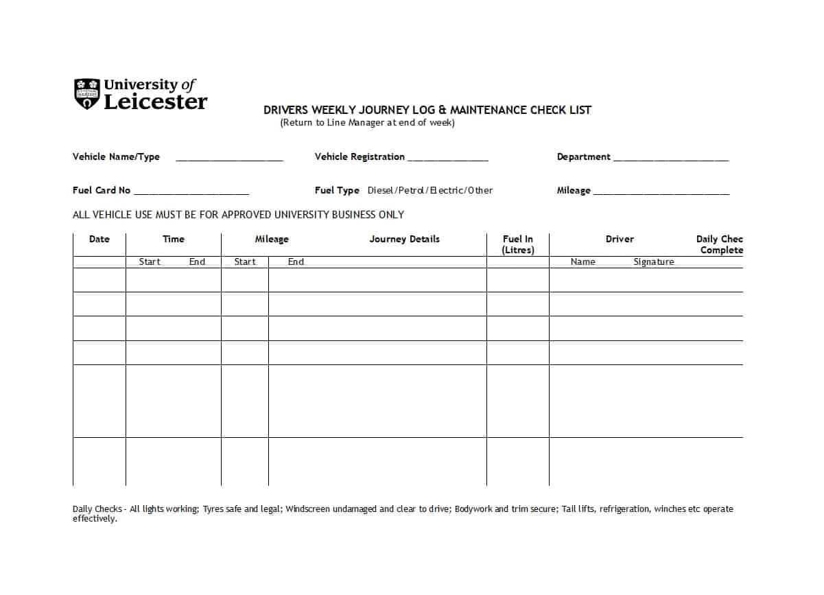 40 Printable Vehicle Maintenance Log Templates ᐅ Template Lab Regarding Mechanics Job Card Template