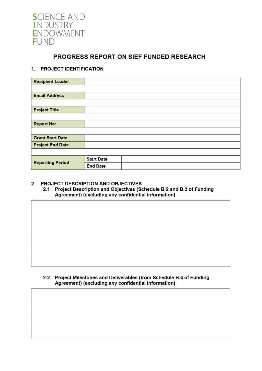 40+ Project Status Report Templates [Word, Excel, Ppt] ᐅ In Research Project Progress Report Template