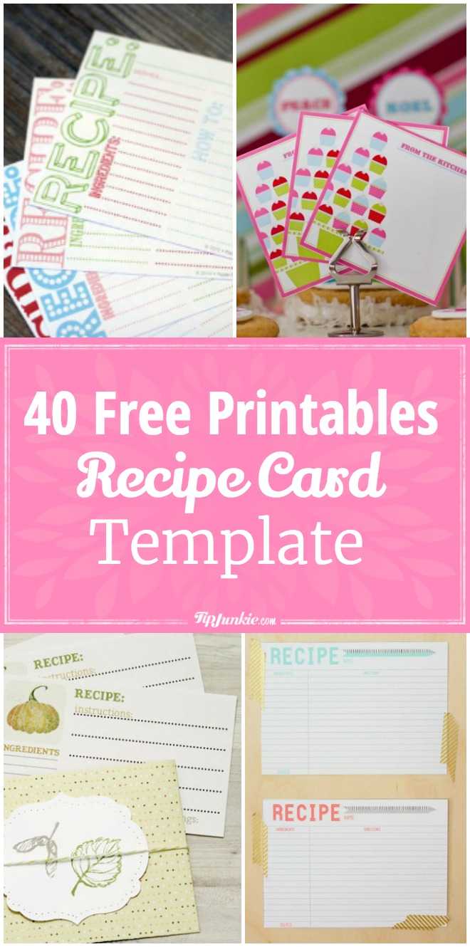 40 Recipe Card Template And Free Printables – Tip Junkie Inside Microsoft Word Recipe Card Template