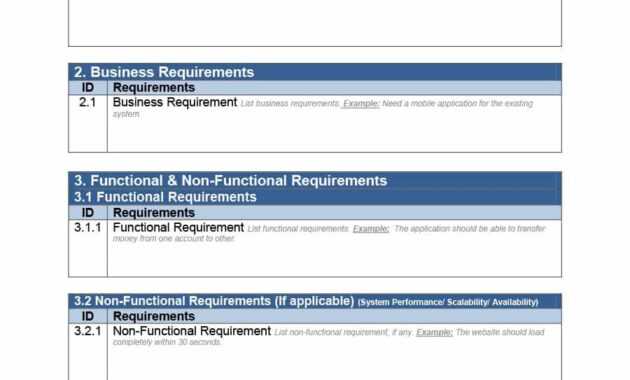 40+ Simple Business Requirements Document Templates ᐅ with Report Requirements Document Template