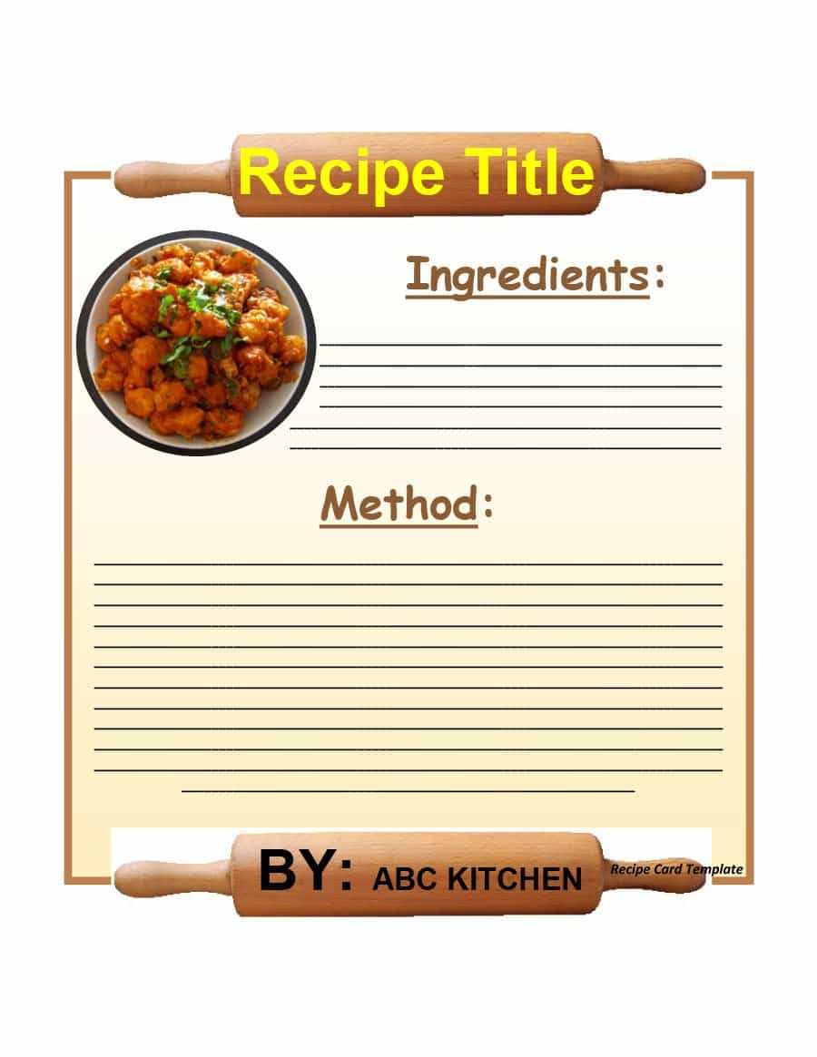 44 Perfect Cookbook Templates [+Recipe Book & Recipe Cards] Within Free Recipe Card Templates For Microsoft Word