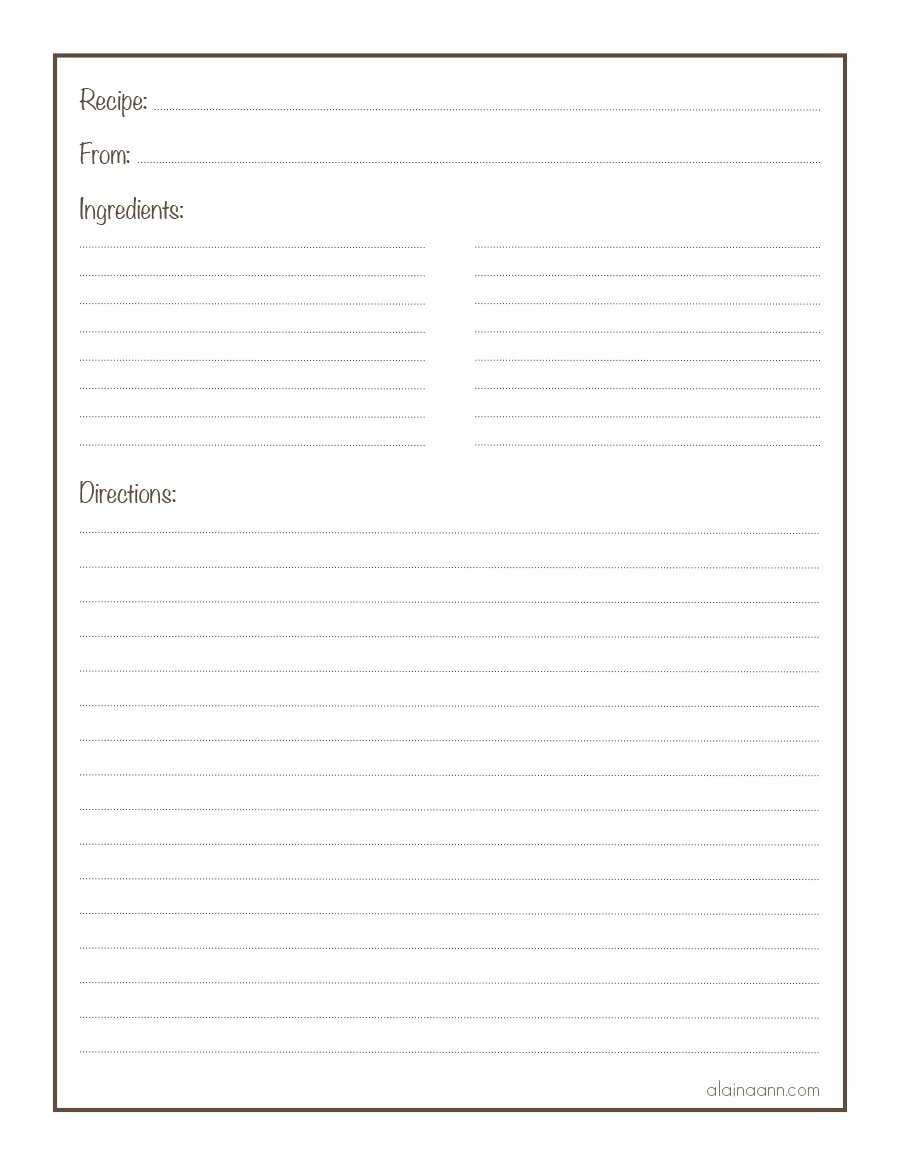 44 Perfect Cookbook Templates [+Recipe Book & Recipe Cards] Within Full Page Recipe Template For Word
