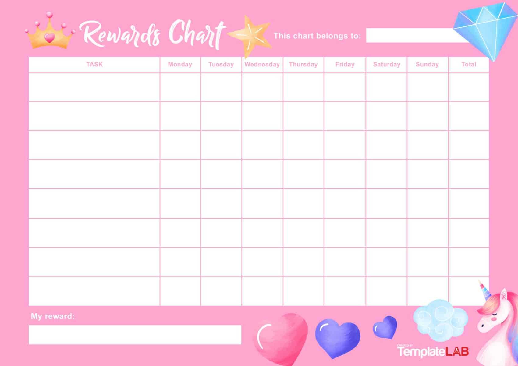 44 Printable Reward Charts For Kids (Pdf, Excel & Word) Inside Reward Chart Template Word