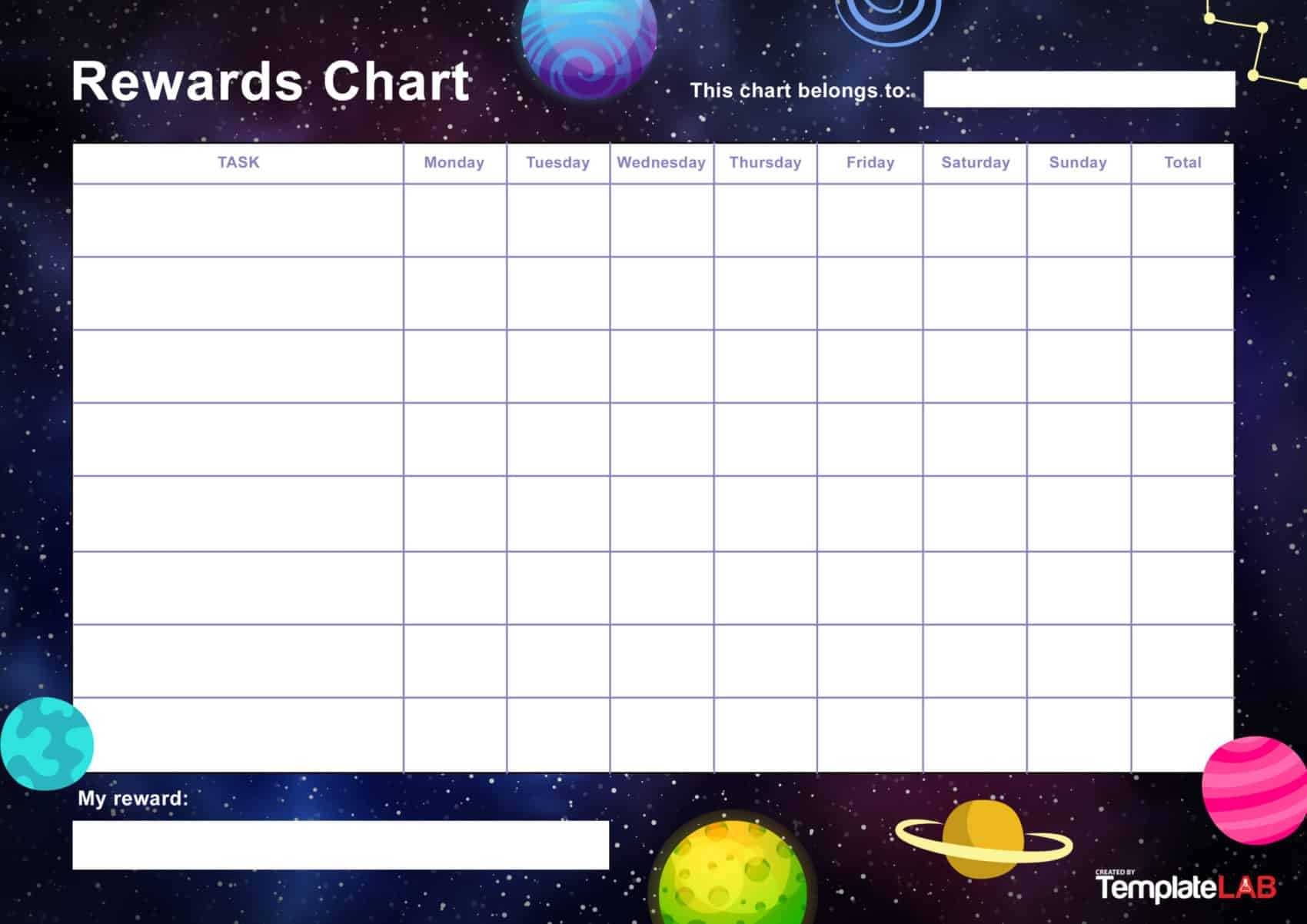 44 Printable Reward Charts For Kids (Pdf, Excel & Word) Pertaining To Reward Chart Template Word