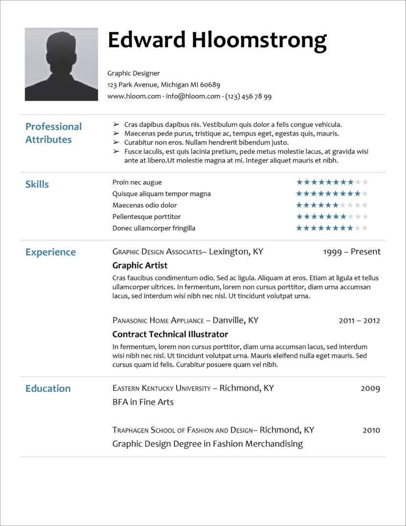 45 Free Modern Resume / Cv Templates – Minimalist, Simple Throughout Resume Templates Word 2010