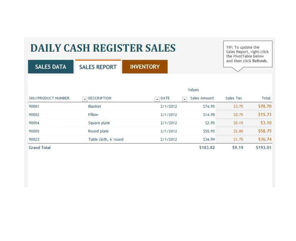 45 Sales Report Templates [Daily, Weekly, Monthly Salesman In Daily Sales Report Template Excel Free