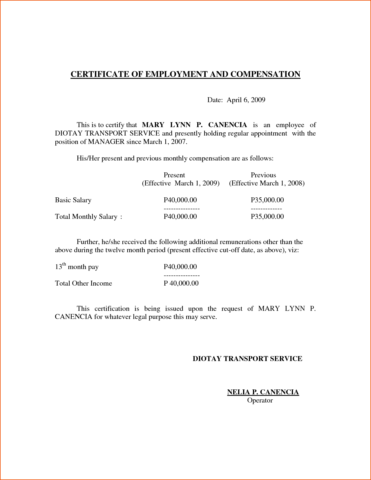 5+ Certificate Of Employment Template – Bookletemplate Within Employee Certificate Of Service Template